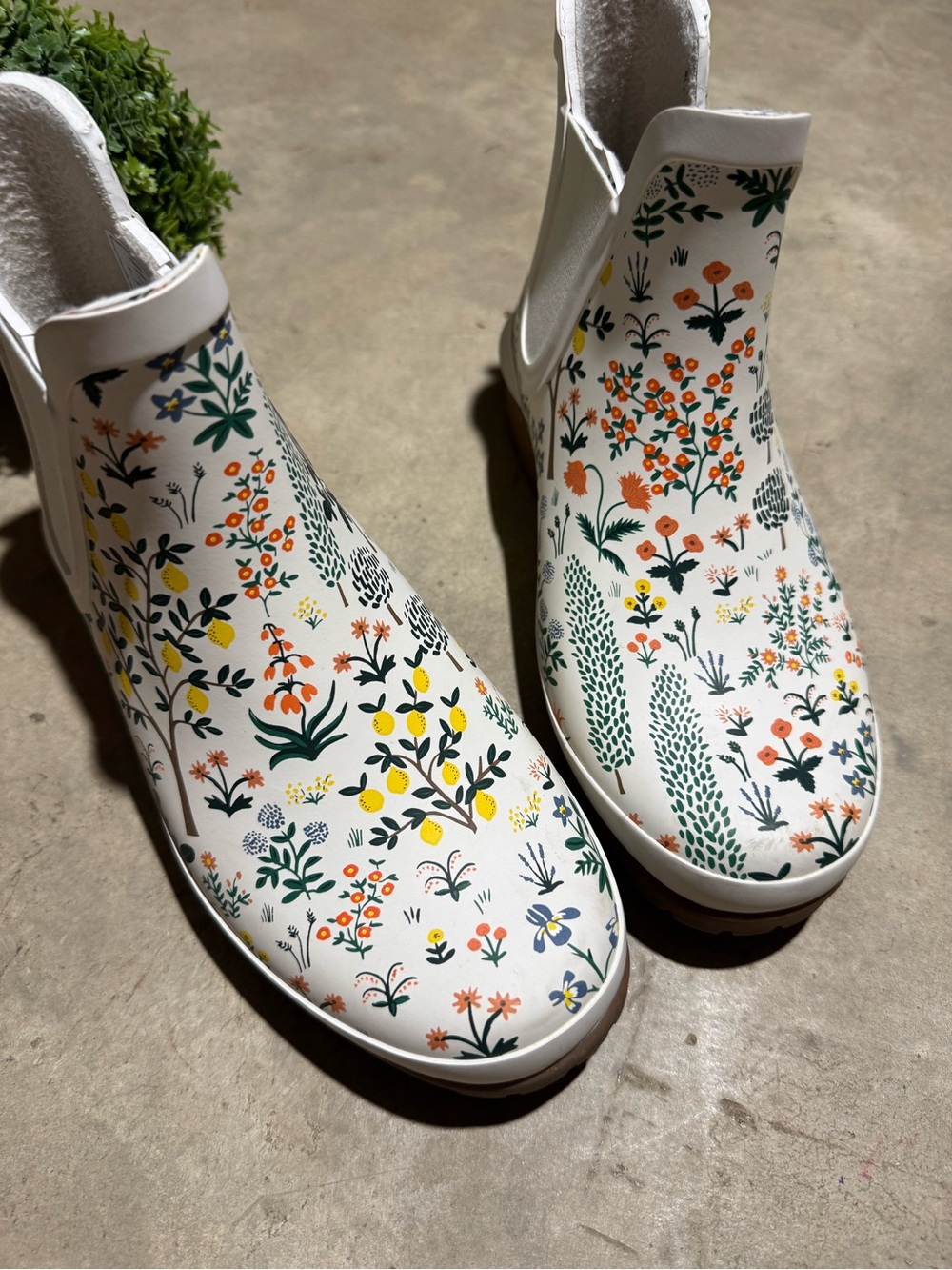 Keds Rifle Paper Co. Rowan Rain Boots Women Size 6 Floral Garden Outdoor - Picture 2 of 6